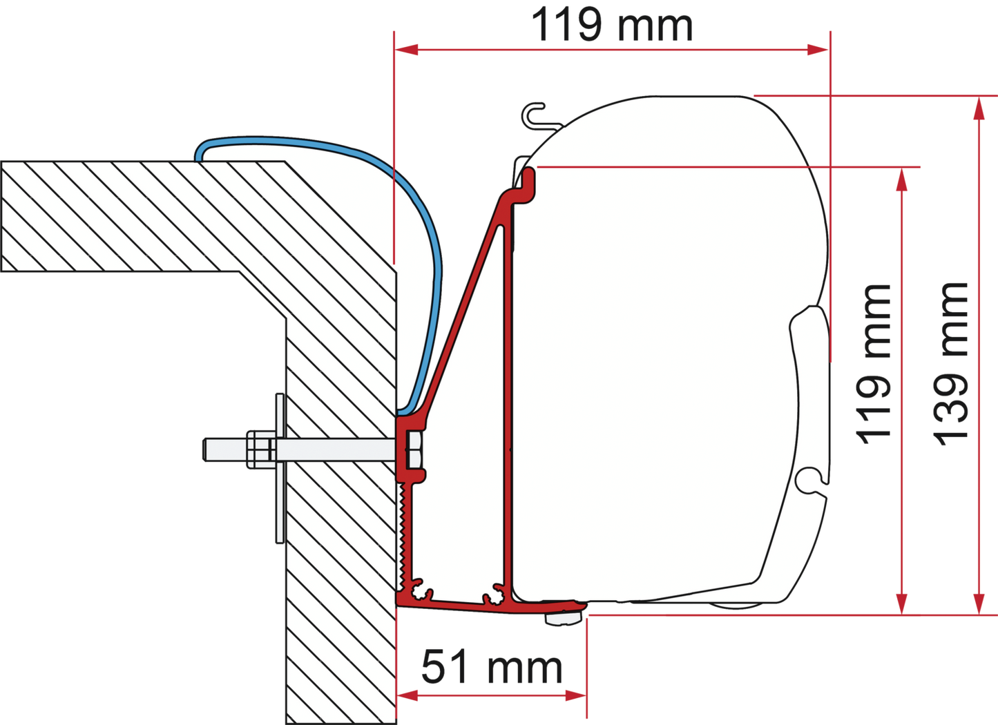 Adapter Rapido Serie 6, 400 cm (S) (B)