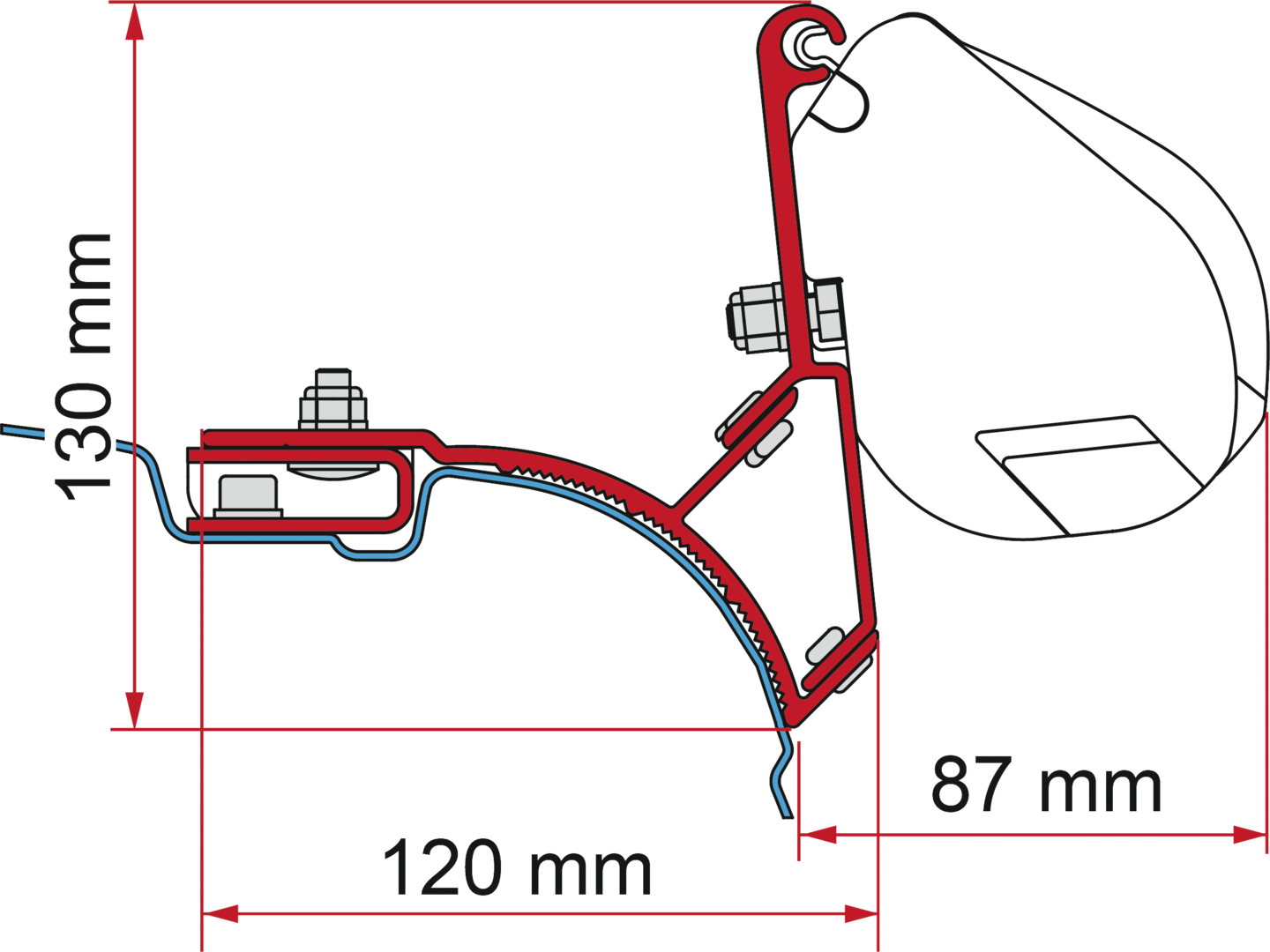 Adapter F35 VW T5 Multivan (2x21,5cm)(A)
