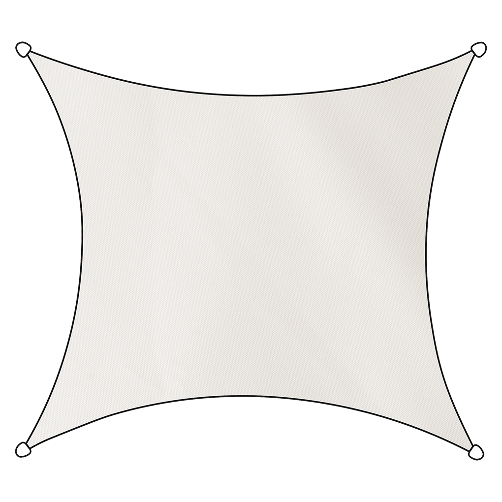 Sonnensegel Rechteck 360 cm weiß (A)