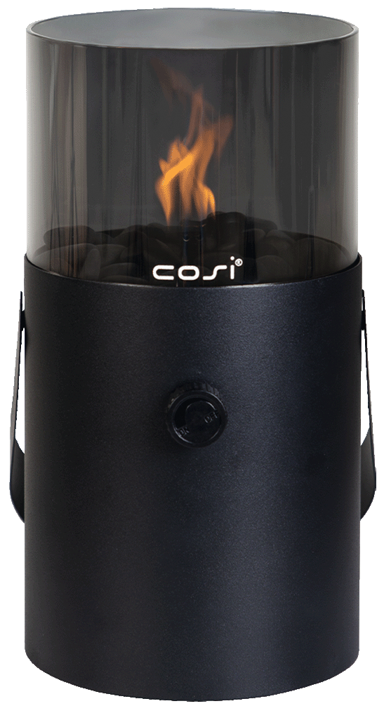Gaslaterne Cosiscoop schwarz smoked