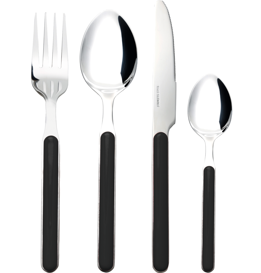 Besteckset schwarz