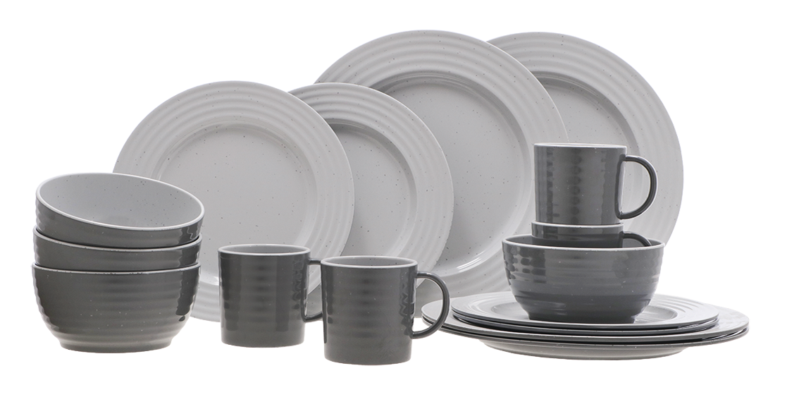 Geschirrset ROTA grey