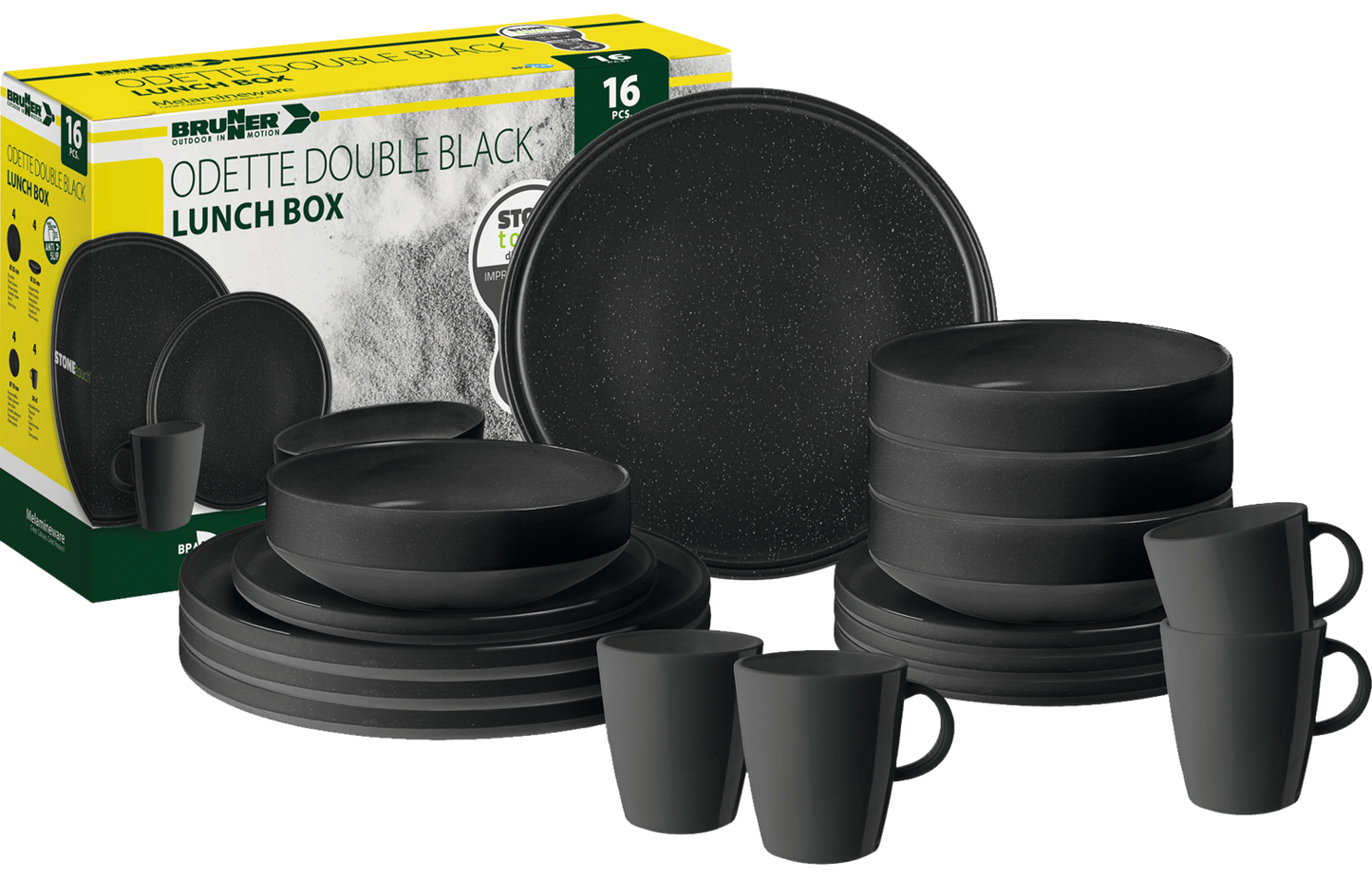 Lunch Box ODETTE DOUBLE BLACK