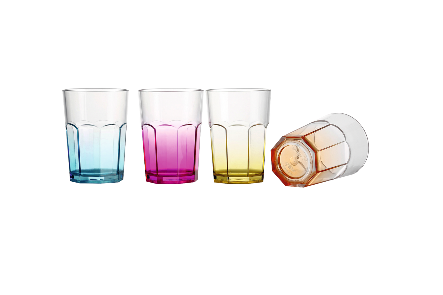Trinkgläser Set OCTOGLASS COLOR