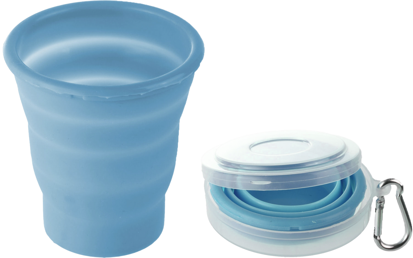 Silikon Faltbecher FOLD AWAY blau (A)