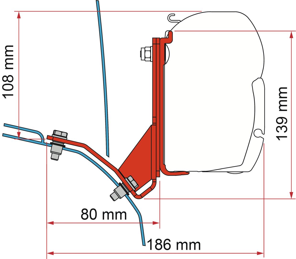 Adap.-Kit FD H2 Lift Roof-Hymercar-Pössl