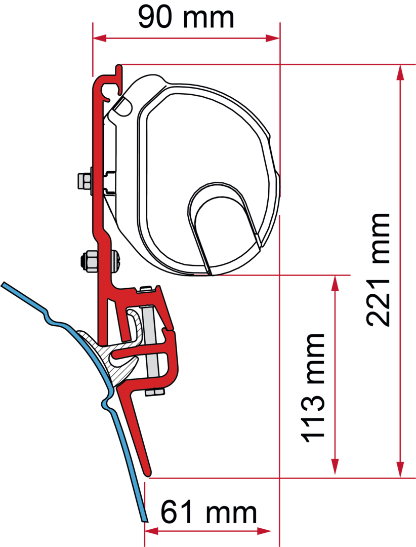 Adapter-Kit F35 VW T4 Brandrup