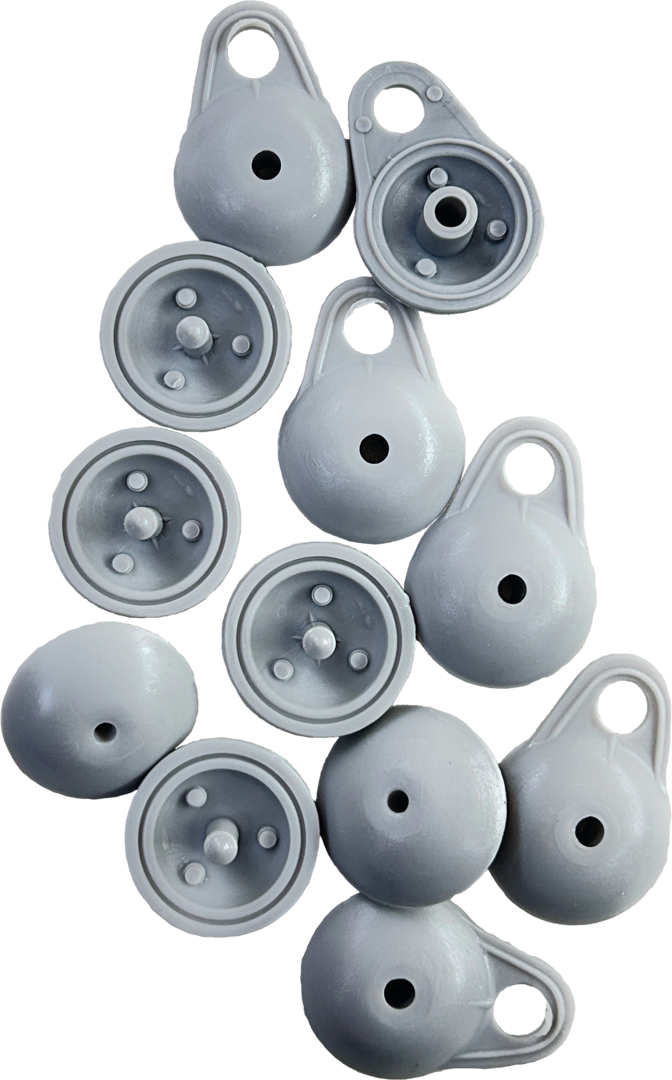 Befestigungsclips grau (6er Set)