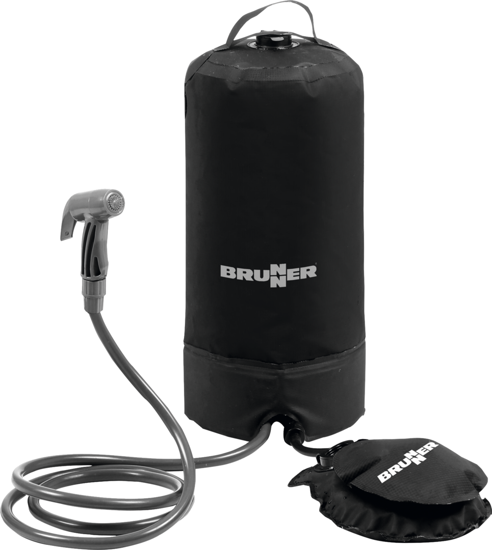 Outdoordusche mit Fußpumpe