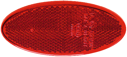 Rückstrahler oval rot selbstklebend
