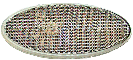 Rückstrahler oval weiß selbstklebend