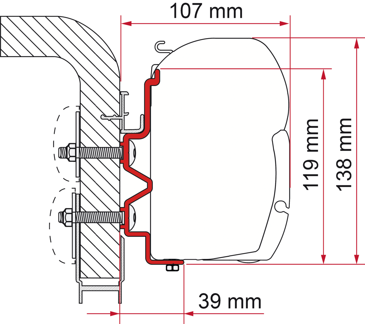 Adapter HymerCamp 400 cm (S)