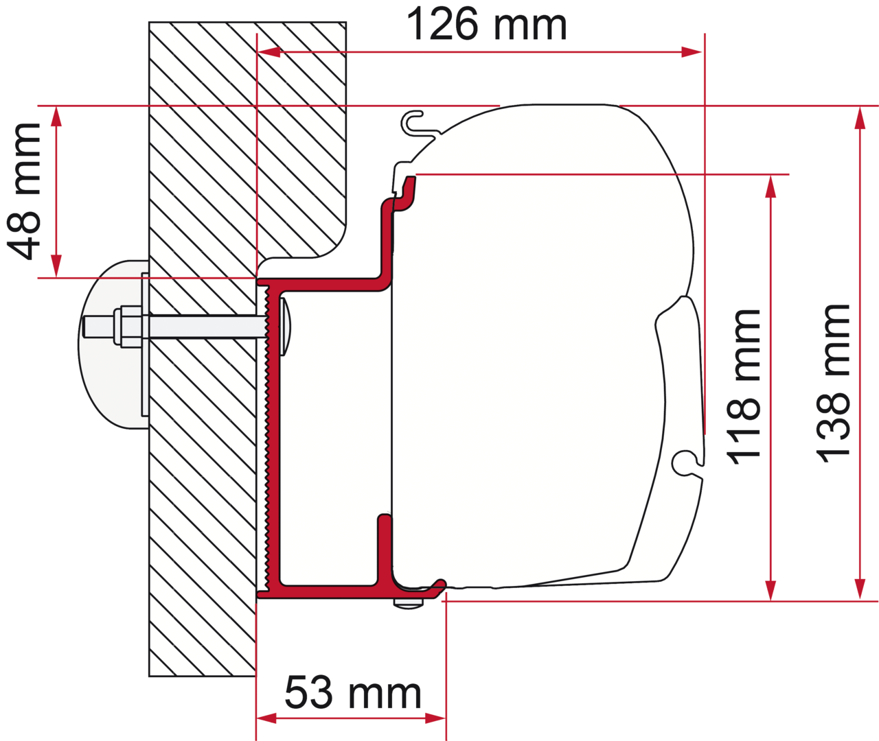 Adapter Eura Mobil-Karmann 450 cm (S)