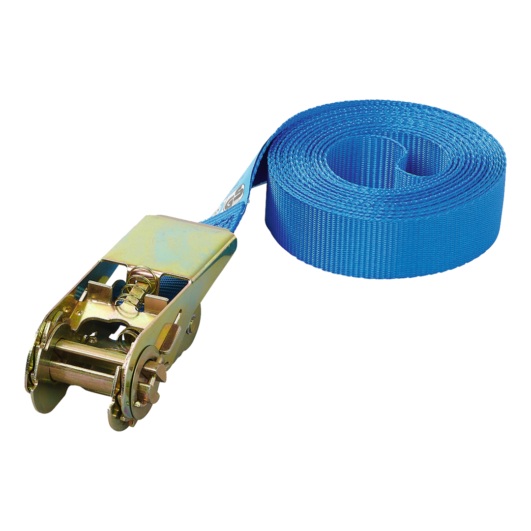 Verzurrgurt mit Ratsche blau 5 m