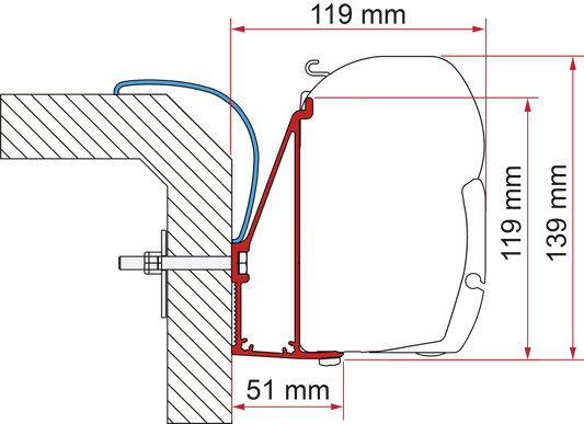 Adapter Rapido Serie 6, 350 cm (S)