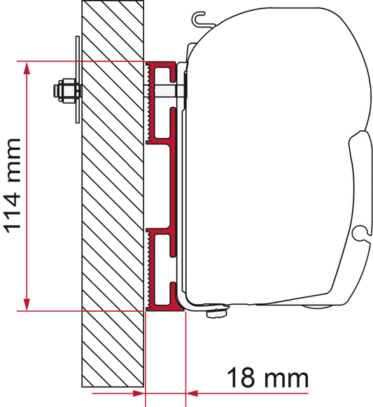 Adapter D, 8 cm