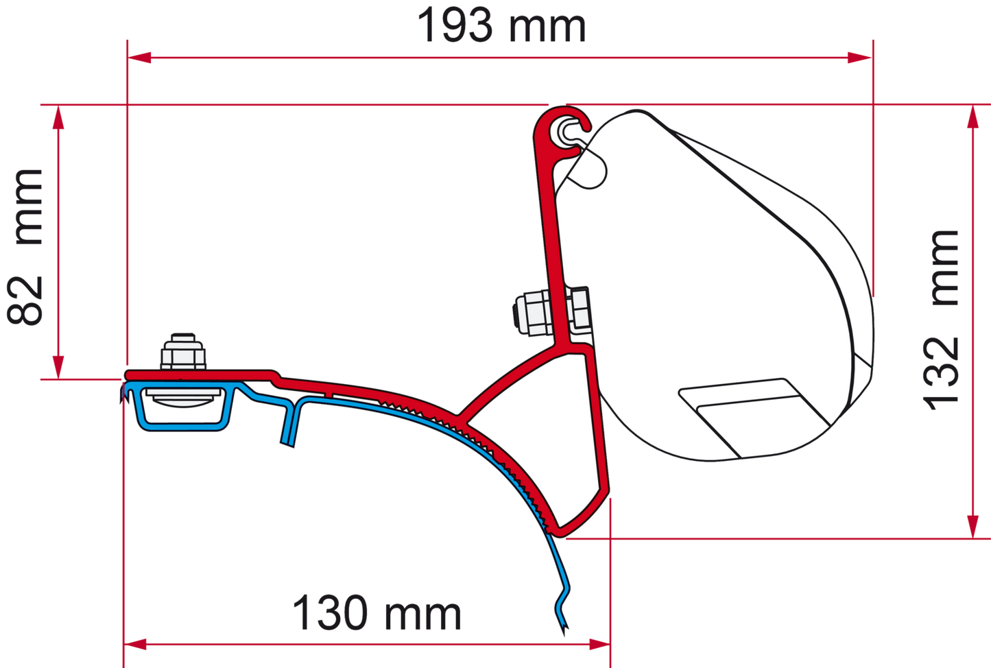 Adapter F35 VW T5 Multivan (2x12 cm) (A)