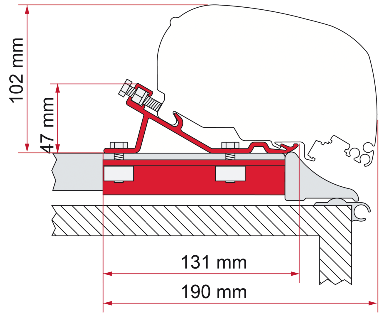 Adapter Fixing-Bar F80-F65