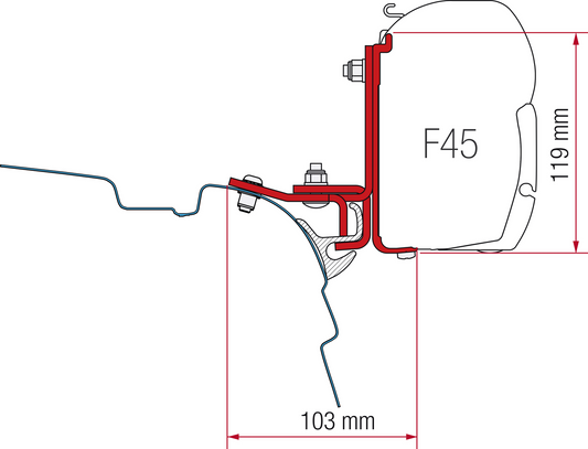 Adapter VW T5 Brandrup (A)