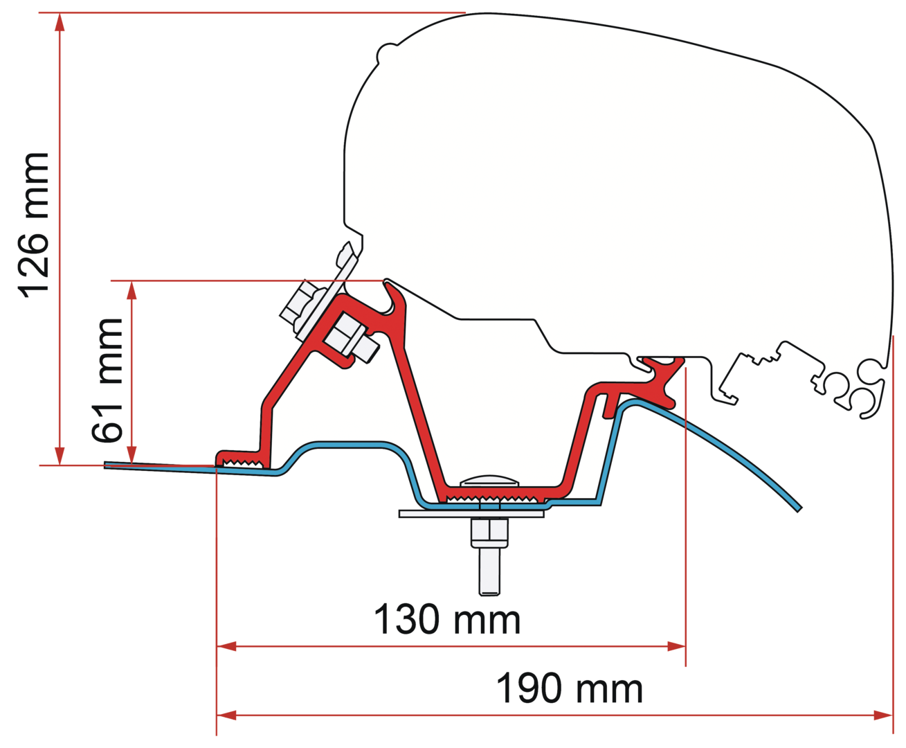Adapter F80-F65 MBS