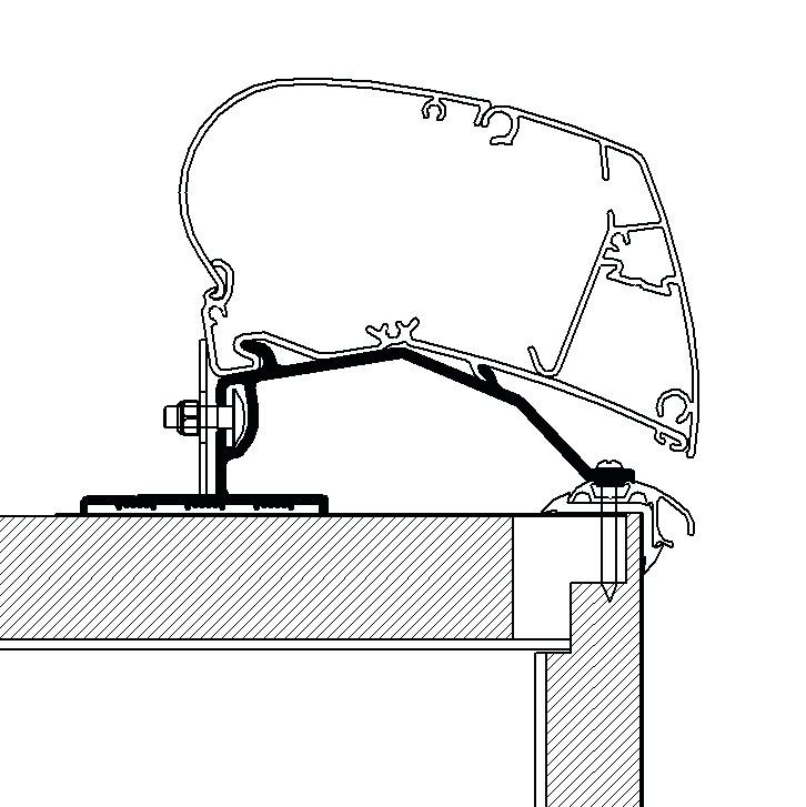 Caravan Roof Adapter 400 cm (S)
