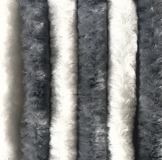 Flauschvorhang 100x200 cm grau-weiß (R)