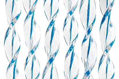 Kordelvorhang SARA blau 60 x 190 cm