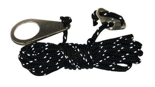 Zeltleinen schwarz, reflekt., (4er-Pack)