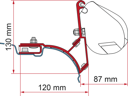 Adapter F35 VW T5 Multivan (2x21,5cm)(A)