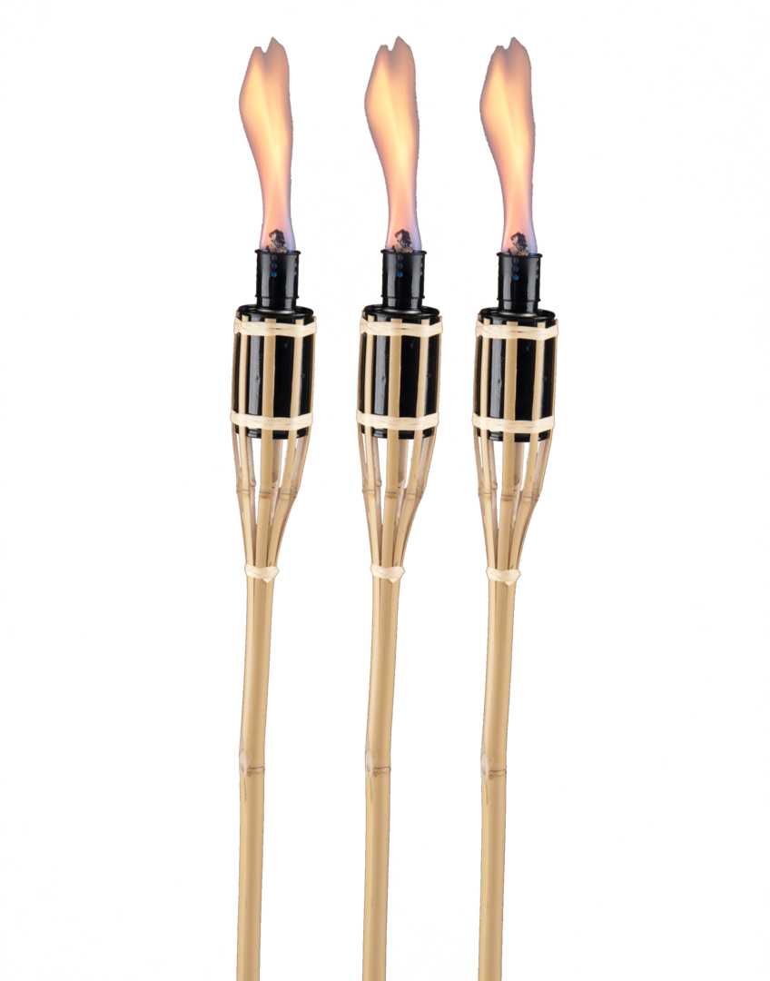 Gartenfackel 3tlg Bambus (A)