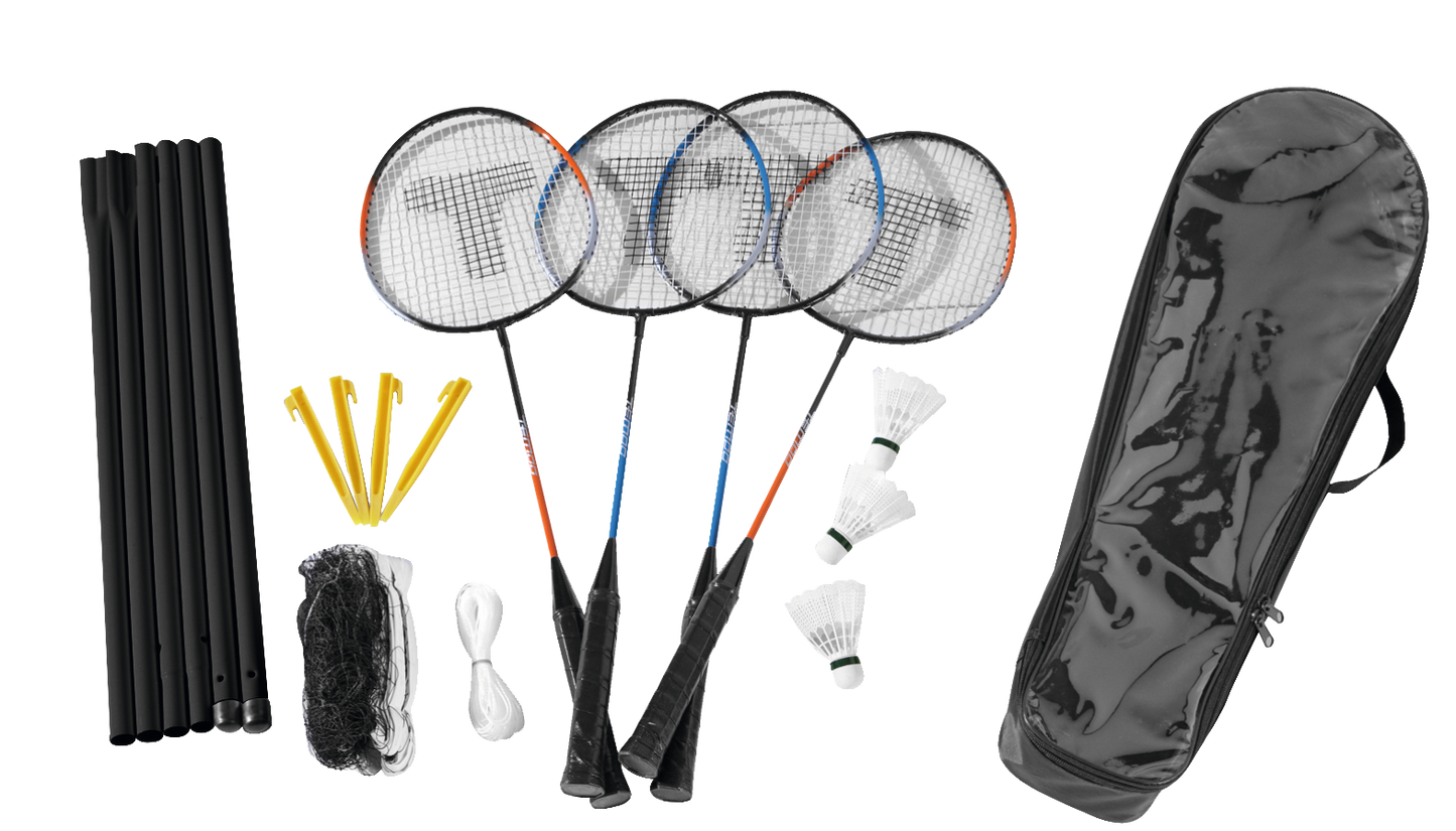 Badmintonset mit Netz 4 Spieler