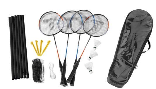 Badmintonset mit Netz 4 Spieler
