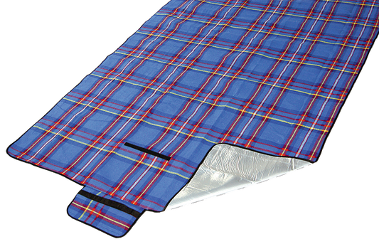 Picknick-Decke 135 x 190 cm karo blau