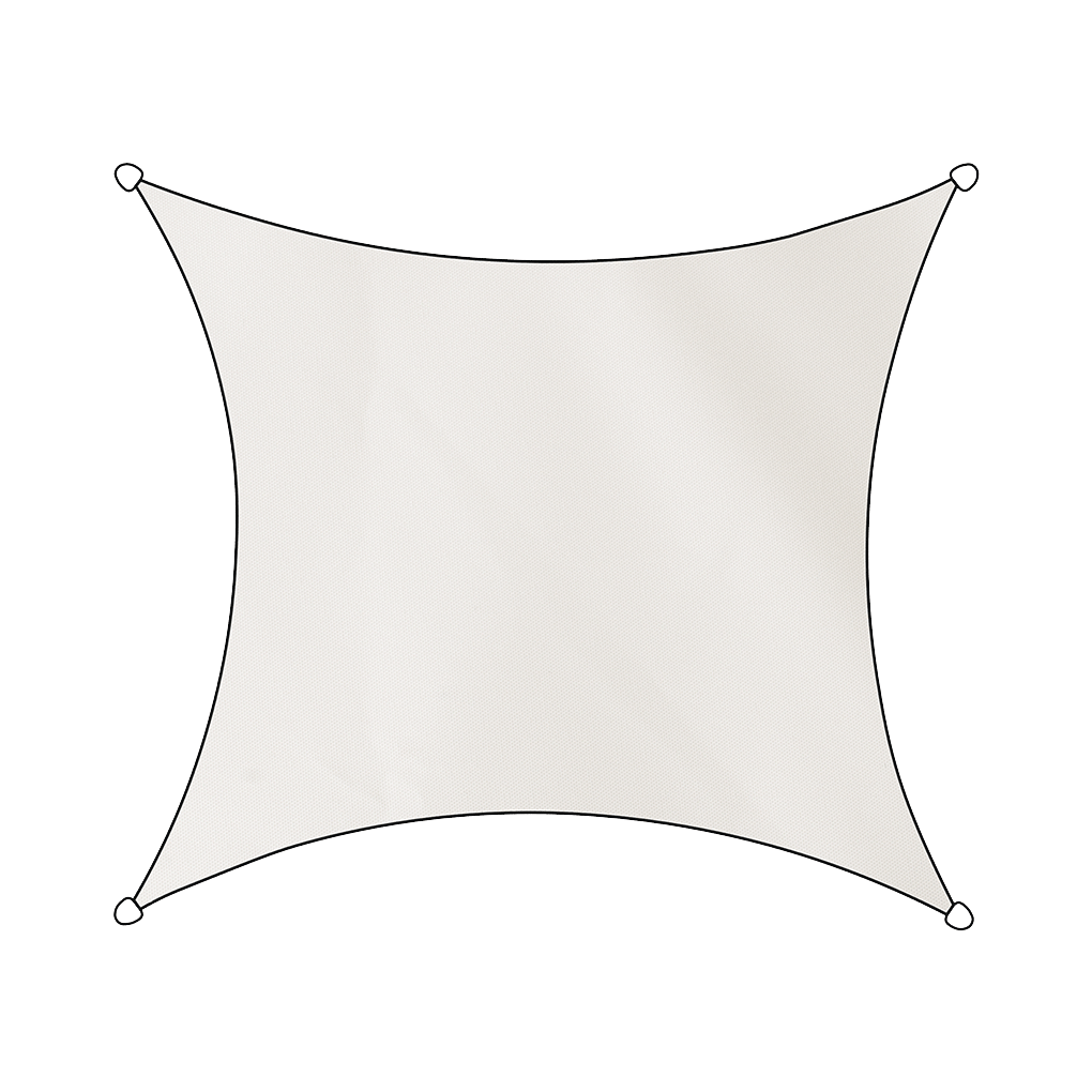 Sonnensegel Rechteck 500 cm weiß