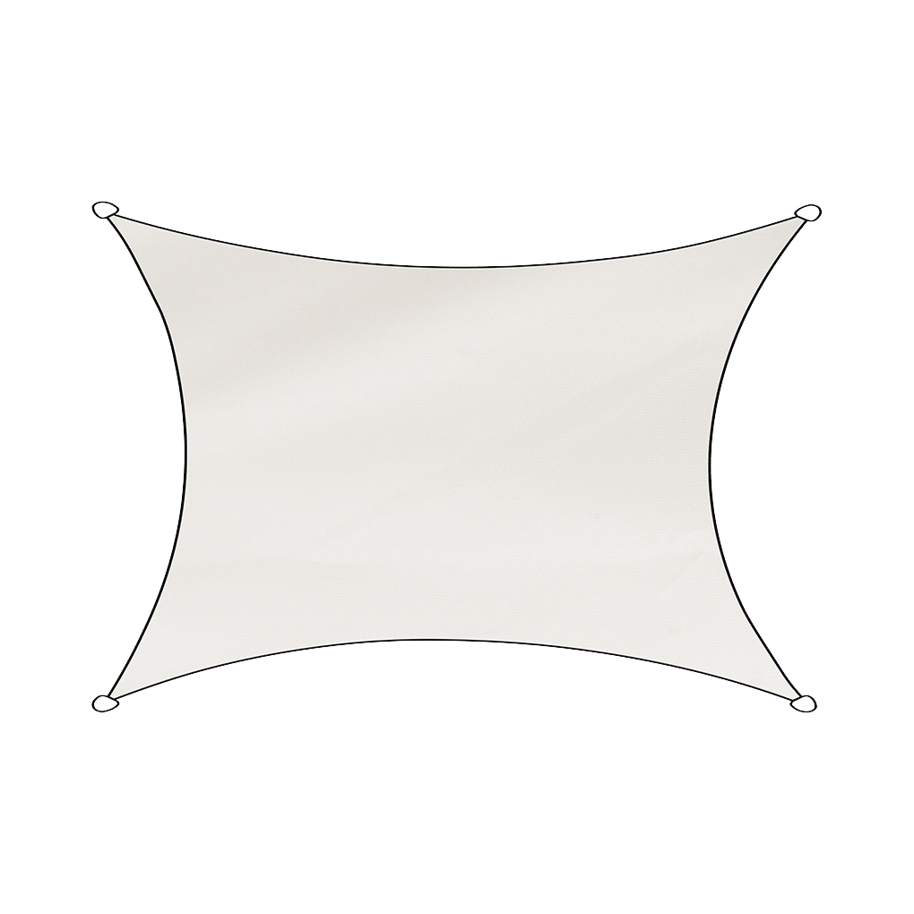 Sonnensegel Rechteck 300x400 cm weiß