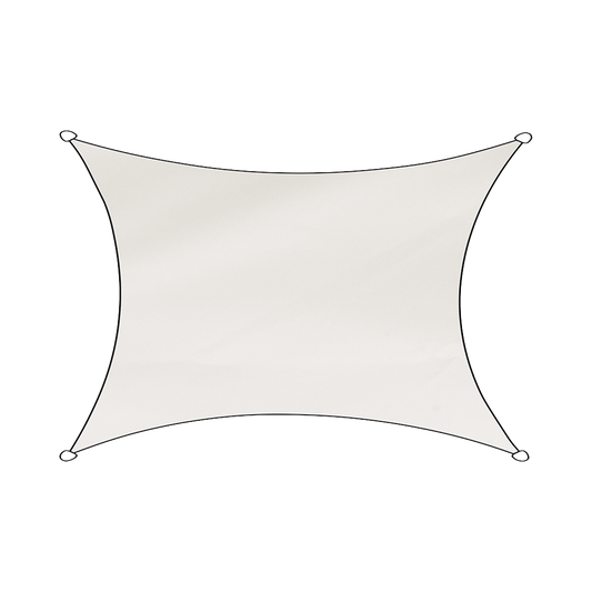 Sonnensegel Rechteck 300x400 cm weiß
