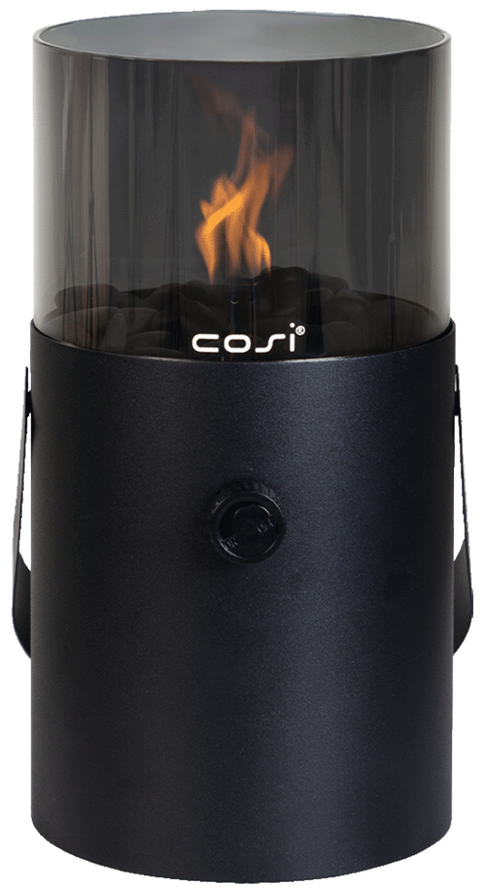 Gaslaterne Cosiscoop schwarz smoked