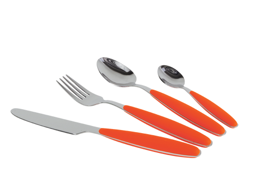 Besteckset Edelstahl, orange (R)