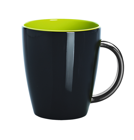 Henkelbecher lemon-grau (R)
