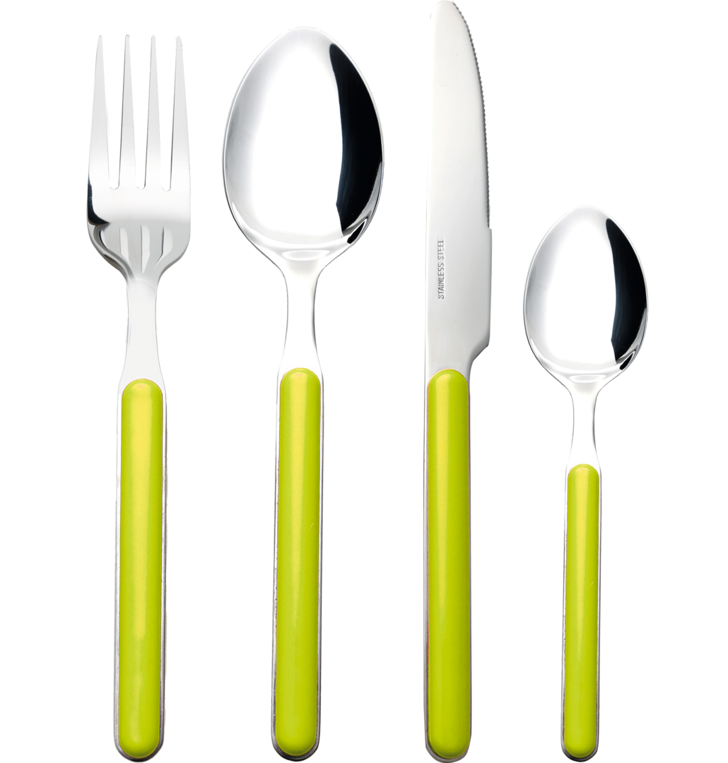 Besteckset grün