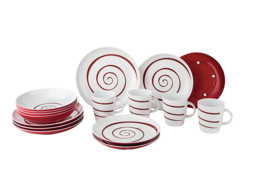 Melaminset TWIST rot 16 tlg (R)
