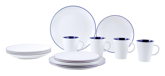 Melamin-Set LINEA blau 16 tlg. (R)