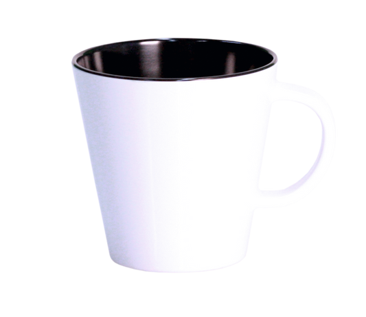 Tasse LINEA weiß-schwarz (R)