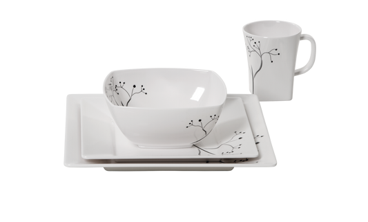 Geschirrset QUADRATO BLACK PEARL (R)