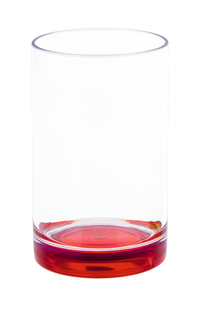 Trinkglas Boden rot (R)