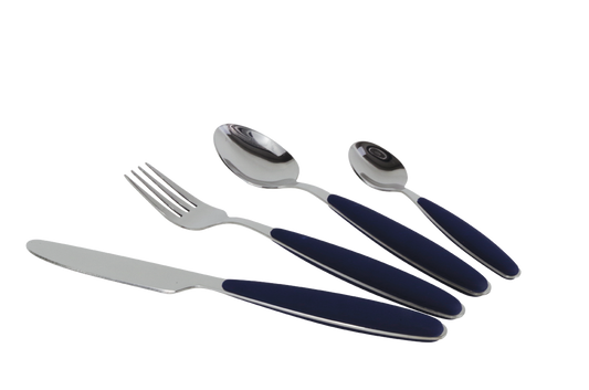Besteckset Edelstahl, navy (R)