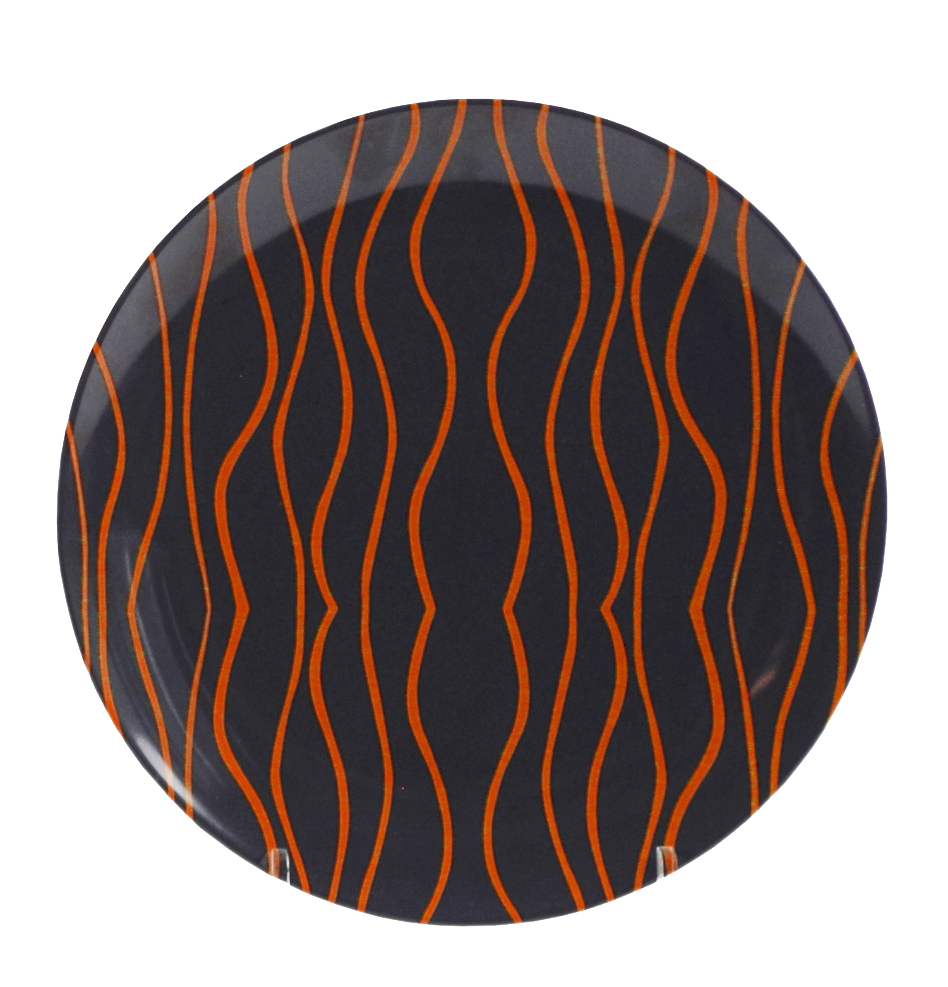 Dessertteller grau-orange (R)