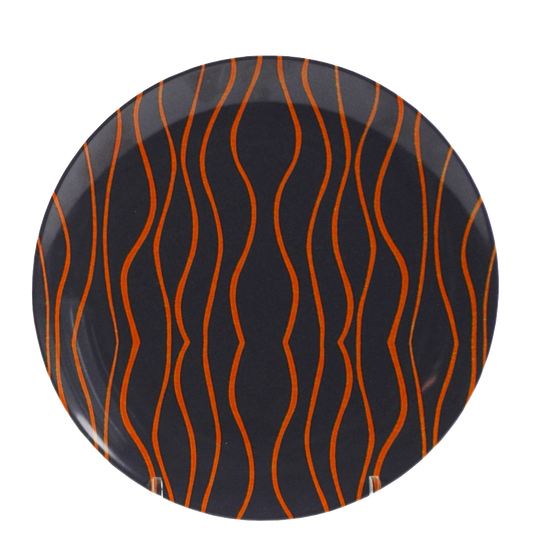 Dessertteller grau-orange (R)