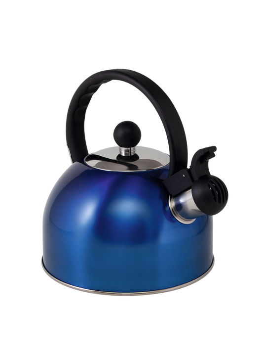 Flötenkessel Edelstahl blau 1,5 l