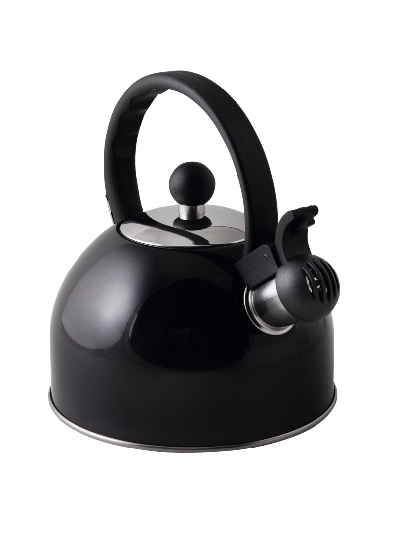 Flötenkessel Edelstahl schwarz 1,5 l